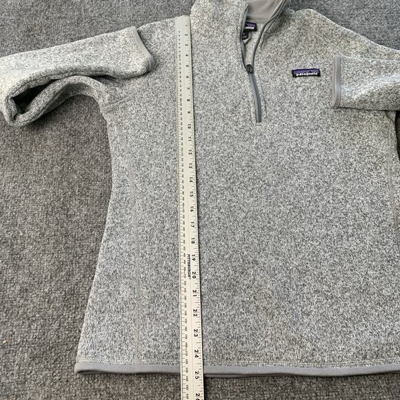 Patagonia Better Sweater Quarter Zip Fleece Gray Women Medium Fall Winter Comfy - Picture 9 of 14